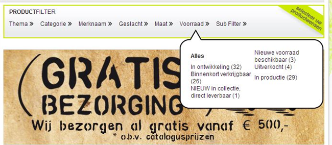 Tip van de maand: Product Filter