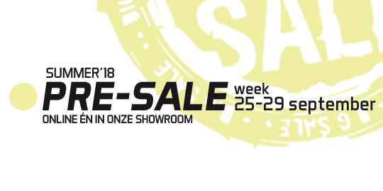 25-29 september Pre-Sale, nu ook ONLINE!