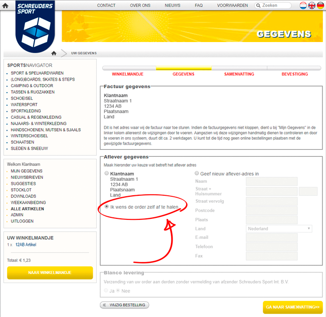 Schreuders Sport test opzoek-service